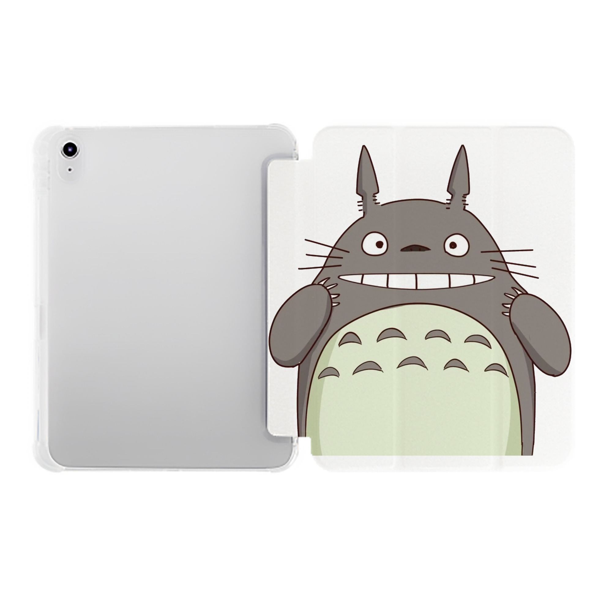 （画像用） となりのトトロ 草壁メイ 草壁サツキ My Neighbor Totoro Satsuki Kusakabe Mei Kusakabe IPad ケース ペン収納付き 三つ折りスタンド PUレザー×シリコン 対応機種9.5/10.5/10.9インチ